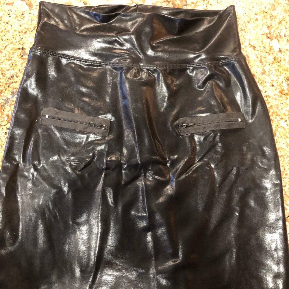 LNA Patent “Leather” Skirt